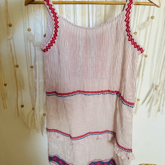 Boho Bohemian Sleeveless Dress with Embroidered Details - Picture 3 of 5